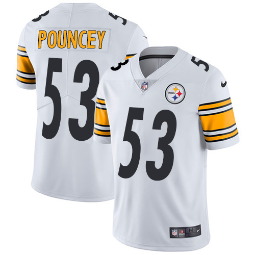 Nike Steelers #53 Maurkice Pouncey White Men's Stitched NFL Vapor Untouchable Limited Jersey - Click Image to Close